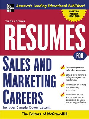 cover image of Resumes for Sales and Marketing Careers